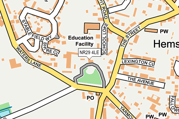 NR29 4LE map - OS OpenMap – Local (Ordnance Survey)