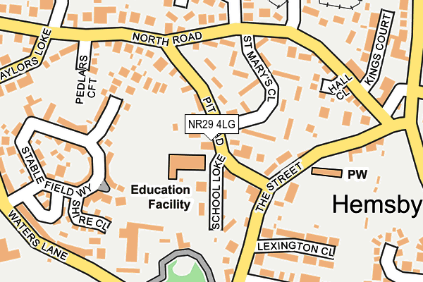 NR29 4LG map - OS OpenMap – Local (Ordnance Survey)