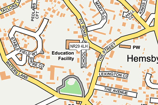 NR29 4LH map - OS OpenMap – Local (Ordnance Survey)