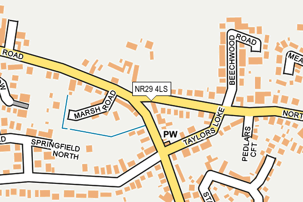 NR29 4LS map - OS OpenMap – Local (Ordnance Survey)