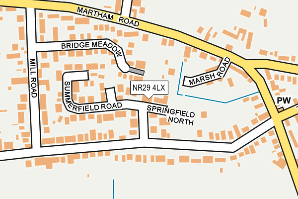 NR29 4LX map - OS OpenMap – Local (Ordnance Survey)