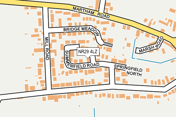 NR29 4LZ map - OS OpenMap – Local (Ordnance Survey)