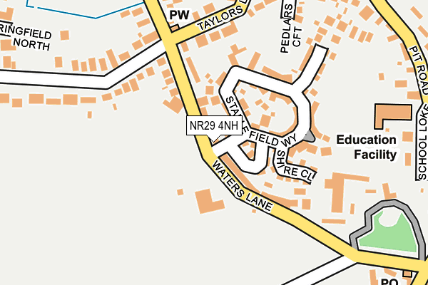 NR29 4NH map - OS OpenMap – Local (Ordnance Survey)