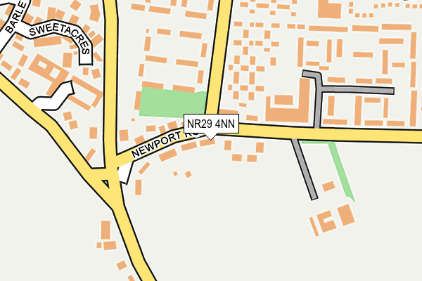NR29 4NN map - OS OpenMap – Local (Ordnance Survey)