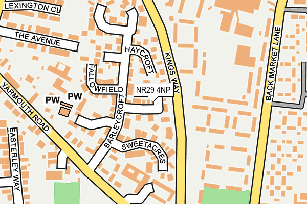 NR29 4NP map - OS OpenMap – Local (Ordnance Survey)