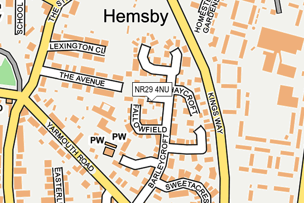 NR29 4NU map - OS OpenMap – Local (Ordnance Survey)