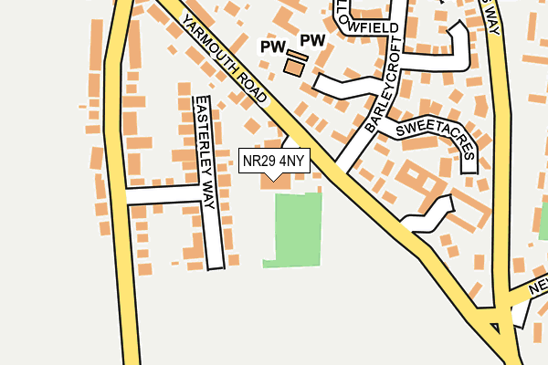 NR29 4NY map - OS OpenMap – Local (Ordnance Survey)