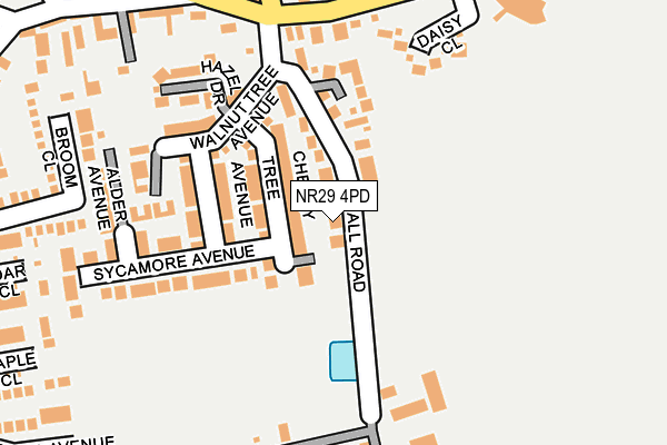 NR29 4PD map - OS OpenMap – Local (Ordnance Survey)