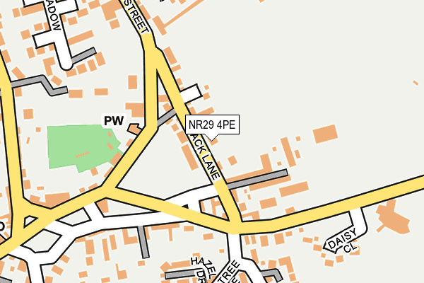 NR29 4PE map - OS OpenMap – Local (Ordnance Survey)
