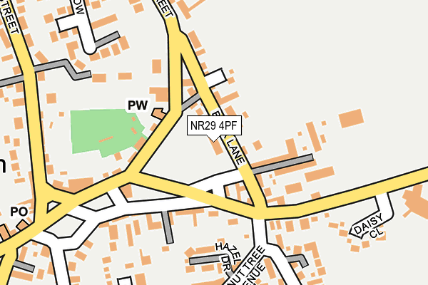 NR29 4PF map - OS OpenMap – Local (Ordnance Survey)