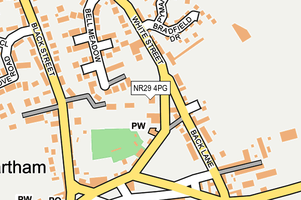 NR29 4PG map - OS OpenMap – Local (Ordnance Survey)