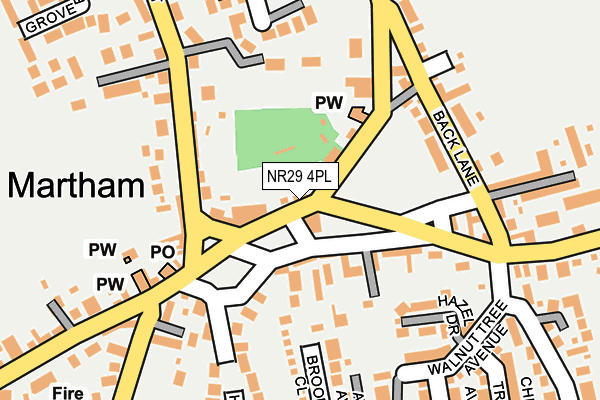NR29 4PL map - OS OpenMap – Local (Ordnance Survey)