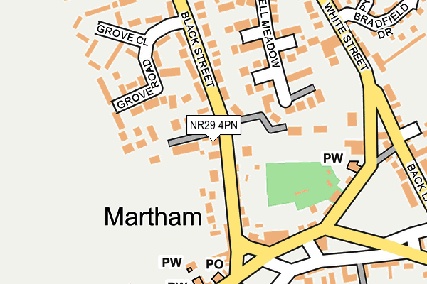 NR29 4PN map - OS OpenMap – Local (Ordnance Survey)