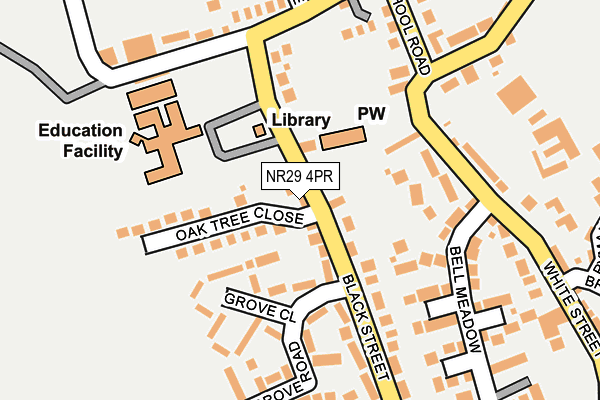 NR29 4PR map - OS OpenMap – Local (Ordnance Survey)