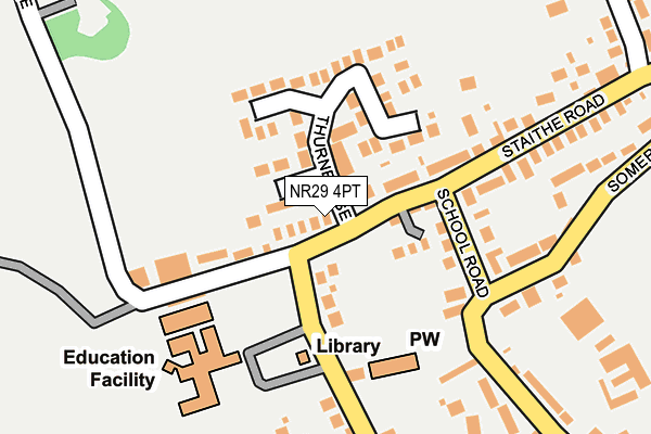 NR29 4PT map - OS OpenMap – Local (Ordnance Survey)