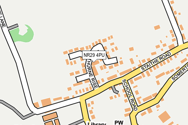 NR29 4PU map - OS OpenMap – Local (Ordnance Survey)