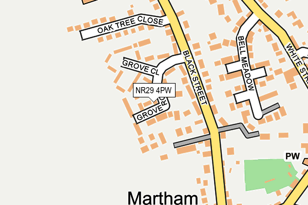 NR29 4PW map - OS OpenMap – Local (Ordnance Survey)