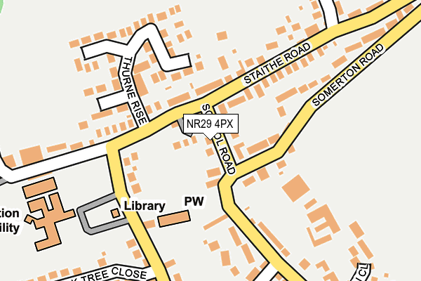 NR29 4PX map - OS OpenMap – Local (Ordnance Survey)