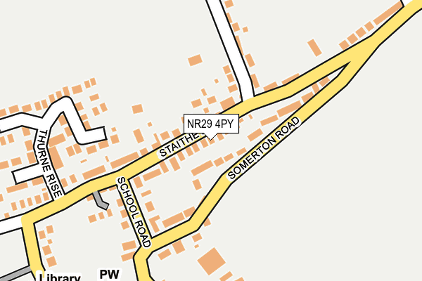 NR29 4PY map - OS OpenMap – Local (Ordnance Survey)