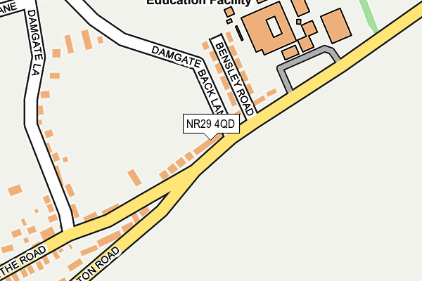NR29 4QD map - OS OpenMap – Local (Ordnance Survey)