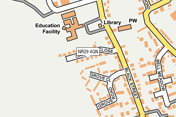 NR29 4QN map - OS OpenMap – Local (Ordnance Survey)
