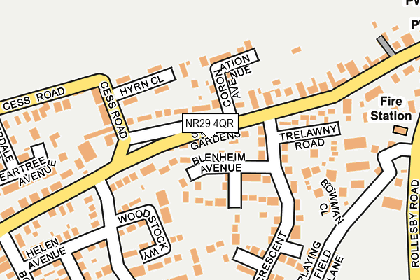 NR29 4QR map - OS OpenMap – Local (Ordnance Survey)