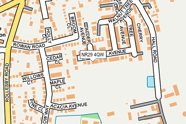 NR29 4QW map - OS OpenMap – Local (Ordnance Survey)