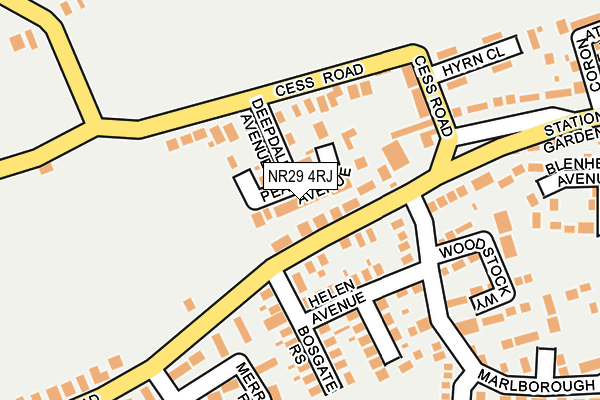 NR29 4RJ map - OS OpenMap – Local (Ordnance Survey)