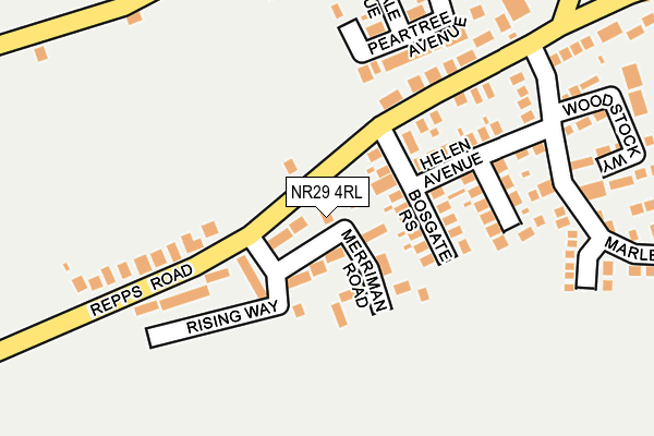 NR29 4RL map - OS OpenMap – Local (Ordnance Survey)