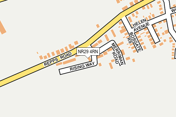 NR29 4RN map - OS OpenMap – Local (Ordnance Survey)