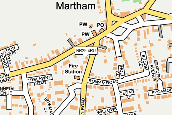 NR29 4RU map - OS OpenMap – Local (Ordnance Survey)
