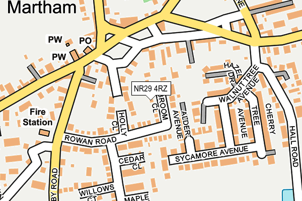 NR29 4RZ map - OS OpenMap – Local (Ordnance Survey)