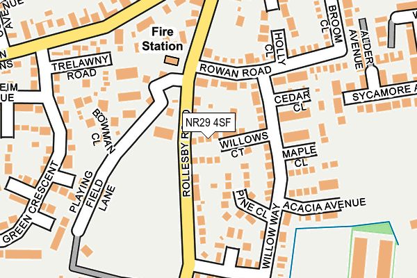 NR29 4SF map - OS OpenMap – Local (Ordnance Survey)