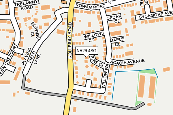 NR29 4SG map - OS OpenMap – Local (Ordnance Survey)