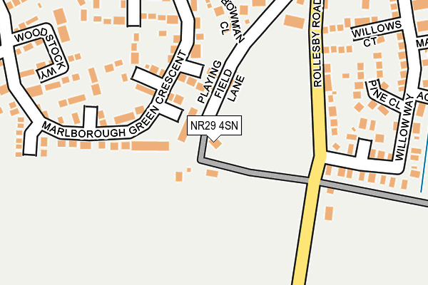 NR29 4SN map - OS OpenMap – Local (Ordnance Survey)