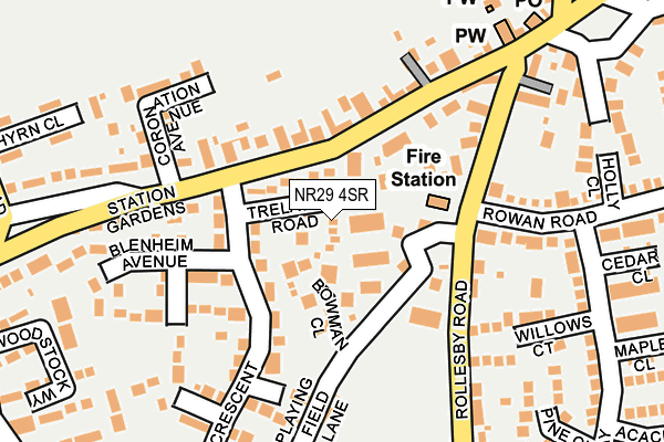 NR29 4SR map - OS OpenMap – Local (Ordnance Survey)