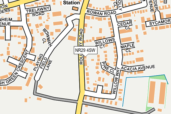 NR29 4SW map - OS OpenMap – Local (Ordnance Survey)
