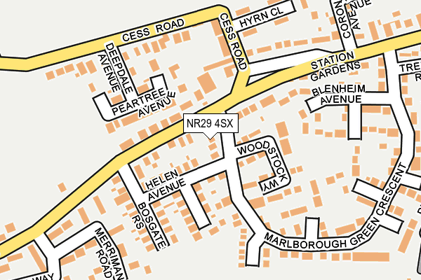 NR29 4SX map - OS OpenMap – Local (Ordnance Survey)