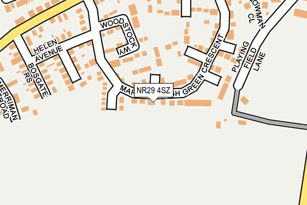 NR29 4SZ map - OS OpenMap – Local (Ordnance Survey)