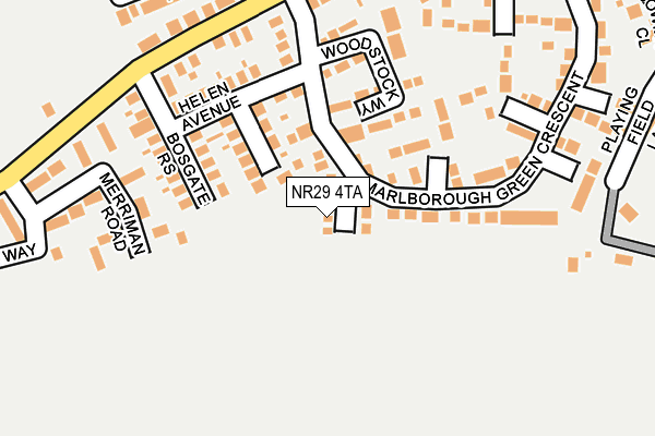 NR29 4TA map - OS OpenMap – Local (Ordnance Survey)