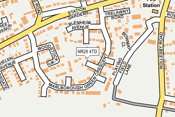 NR29 4TD map - OS OpenMap – Local (Ordnance Survey)