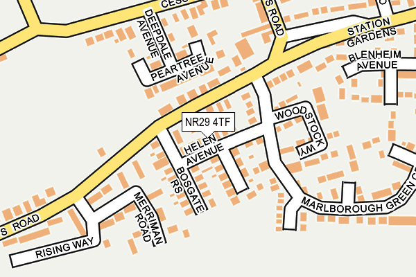 NR29 4TF map - OS OpenMap – Local (Ordnance Survey)