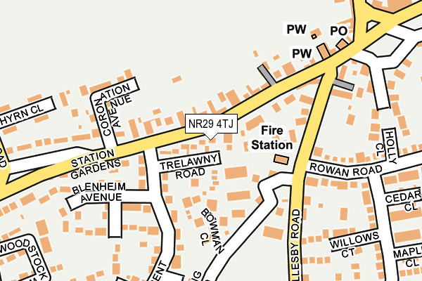 NR29 4TJ map - OS OpenMap – Local (Ordnance Survey)