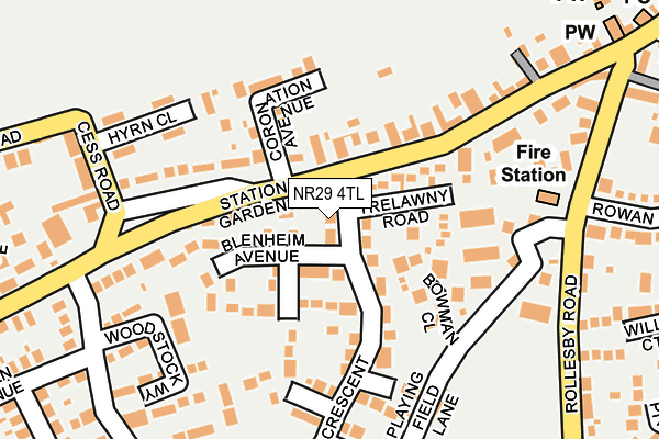 NR29 4TL map - OS OpenMap – Local (Ordnance Survey)