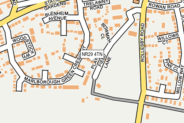 NR29 4TN map - OS OpenMap – Local (Ordnance Survey)