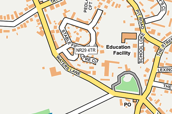 NR29 4TR map - OS OpenMap – Local (Ordnance Survey)