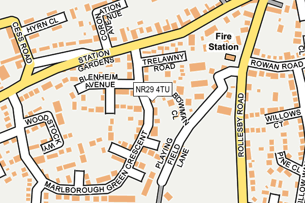 NR29 4TU map - OS OpenMap – Local (Ordnance Survey)