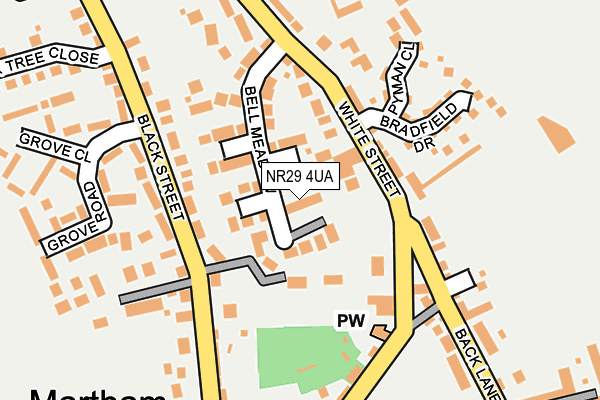 NR29 4UA map - OS OpenMap – Local (Ordnance Survey)