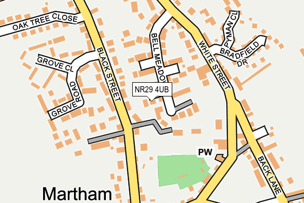 NR29 4UB map - OS OpenMap – Local (Ordnance Survey)