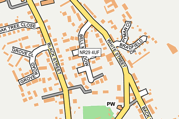 NR29 4UF map - OS OpenMap – Local (Ordnance Survey)